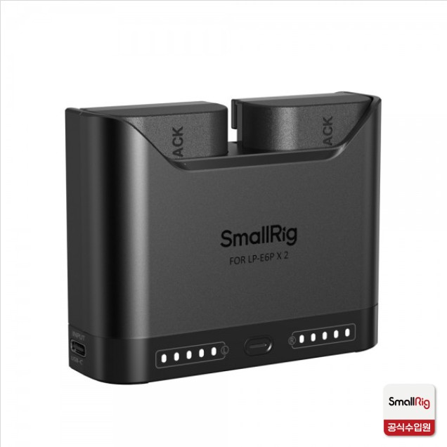 스몰리그 5485 캐논 LP-E6P 카메라 배터리 PD 3.0 고속 충전기 키트