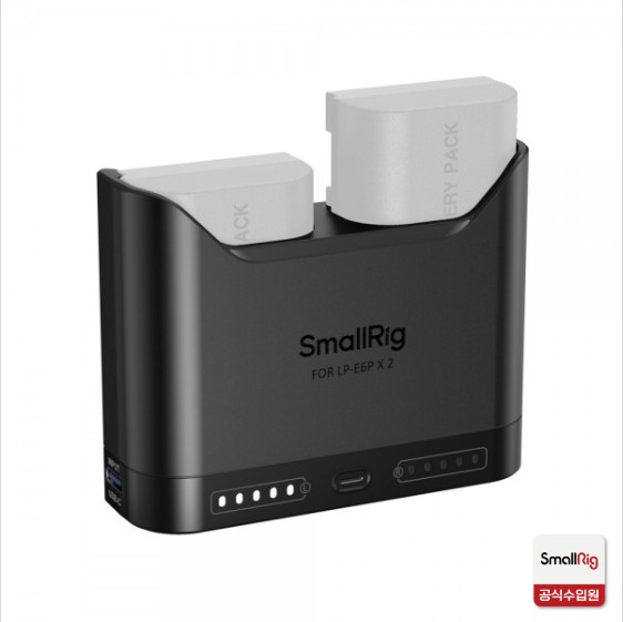 스몰리그 5490 캐논 LP-E6P 카메라 배터리 PD 3.0 고속 충전기