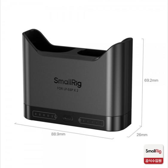 스몰리그 5490 캐논 LP-E6P 카메라 배터리 PD 3.0 고속 충전기