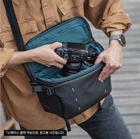 피지테크 원모 슬링백 7L 카모 카메라 드론 짐벌 수납